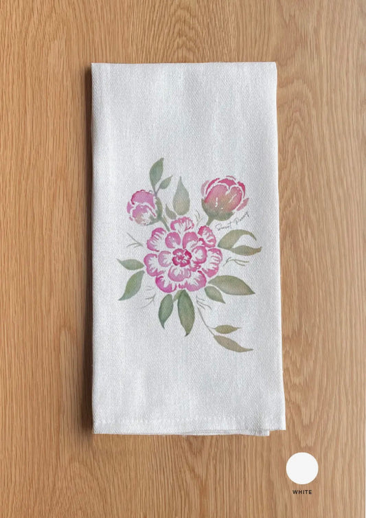 Sweet Peony Tea Towel
