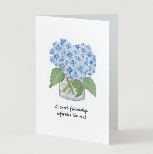 Greeting Card: Friendship & Hydrangeas