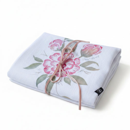 Sweet Peony Tea Towel