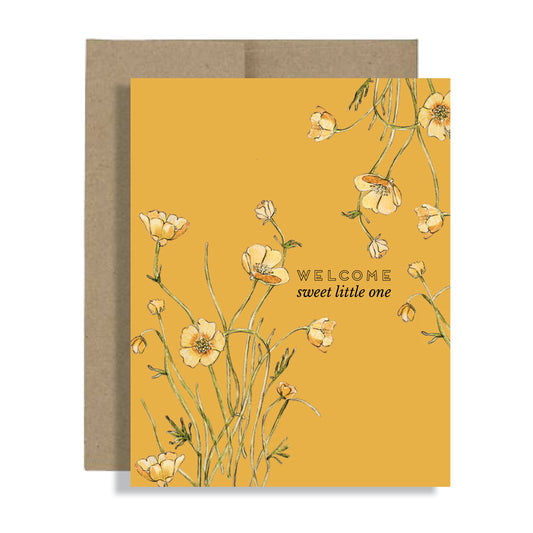 "Welcome Sweet Little One" Greeting Card